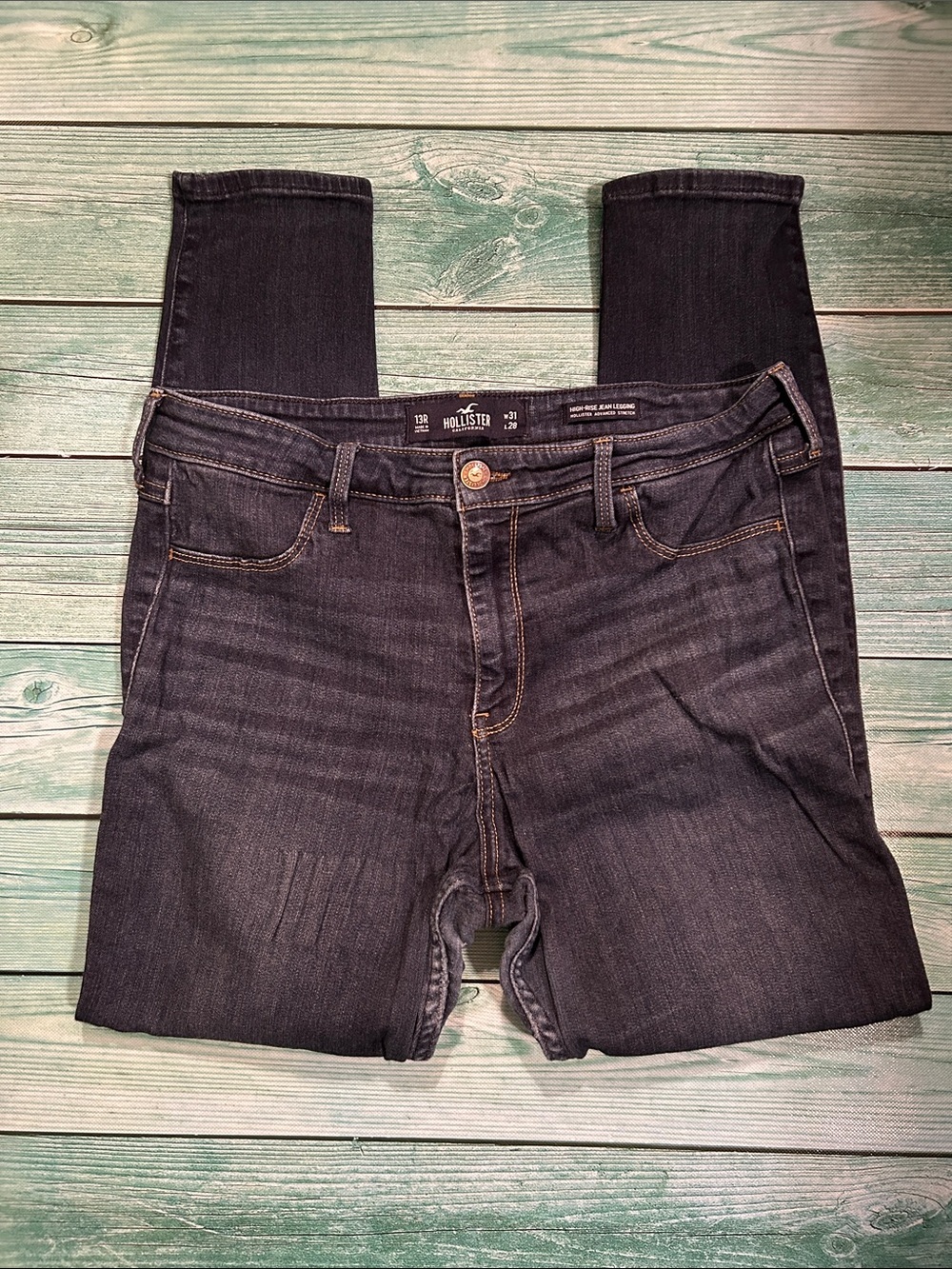 Hollister Dark Indigo Stretch Skinny Jeans